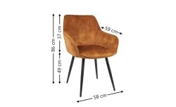 Scaun Living KJC4343, Portocaliu