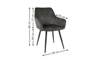Scaun Living KJC4343, Gri deschis 1