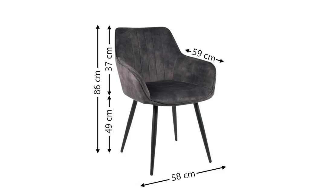 Scaun Living KJC4343, Gri închis 1
