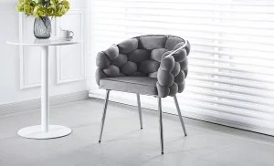 Scaun Living Tapitat KJC14 Gri