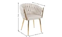 Scaun Living Tapitat KJC12 Bej