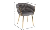 Scaun Living Tapitat KJC12 Gri 5
