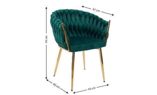 Scaun Living Tapitat KJC12 Verde