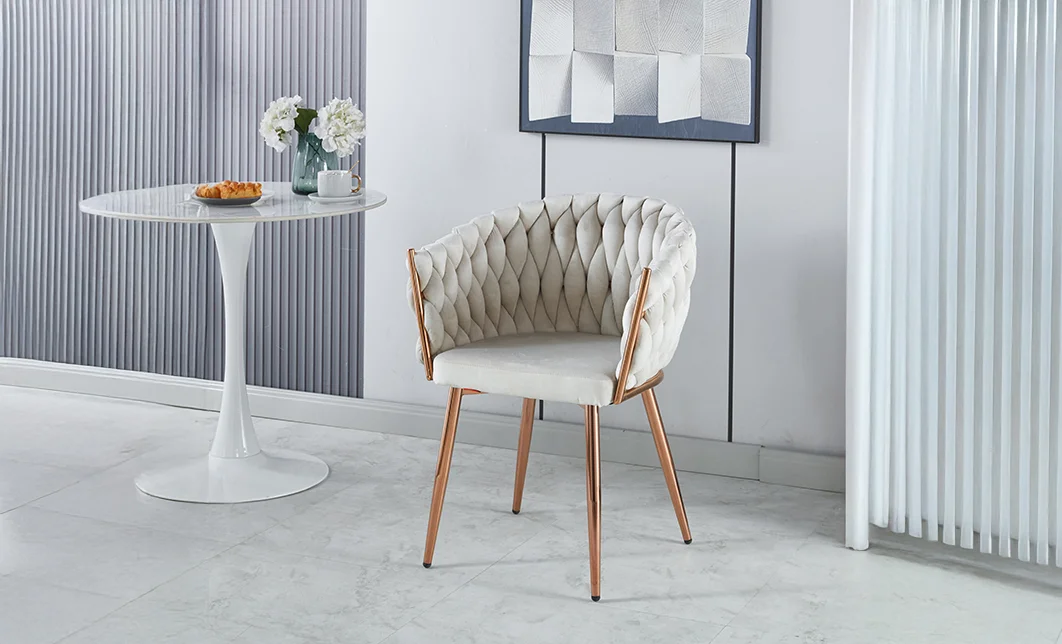 Scaun Living Tapitat KJC16 Bej