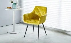 Scaun Living Tapițat KJC38 Galben