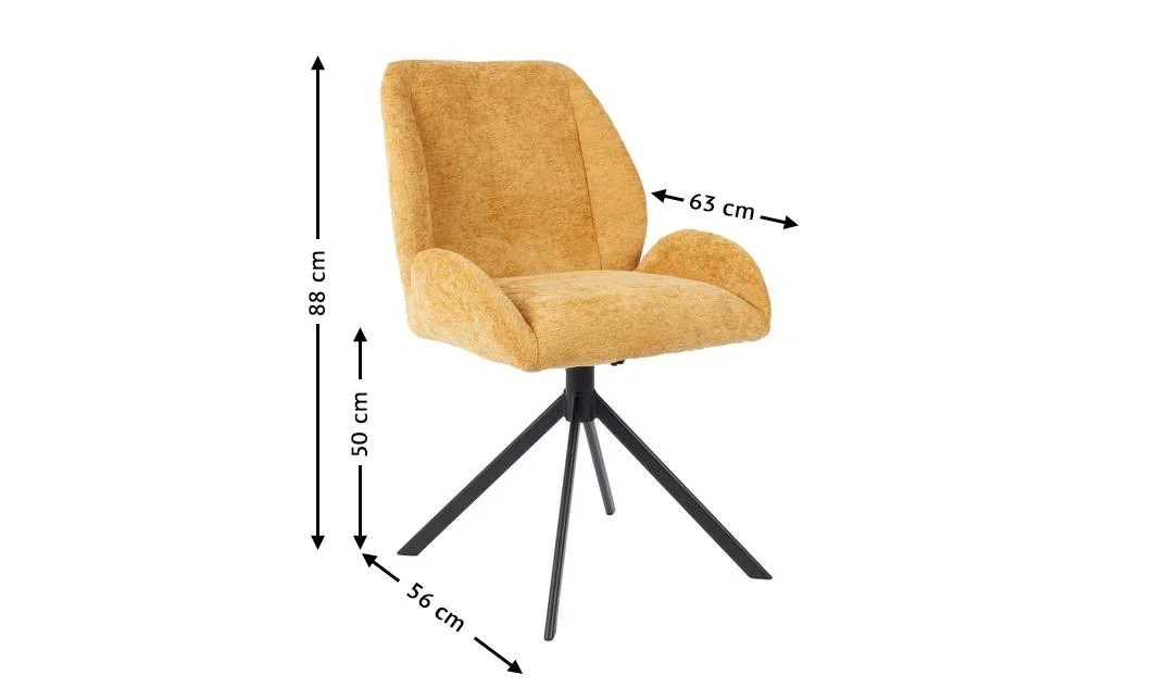 Scaun Living Tapitat KJC4347 Galben 1