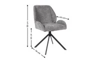 Scaun Living Tapitat KJC4347 Gri 1