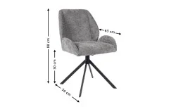 Scaun Living Tapitat KJC4347 Gri