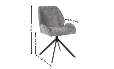 Scaun Living Tapitat KJC4347 Gri