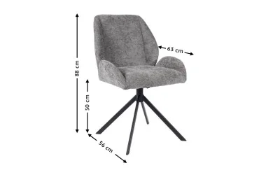 Scaun Living Tapitat KJC4347 Gri