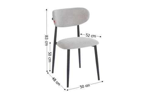 Set Masă Living Extensibilă cu 4 Scaune KJD6316 Gri