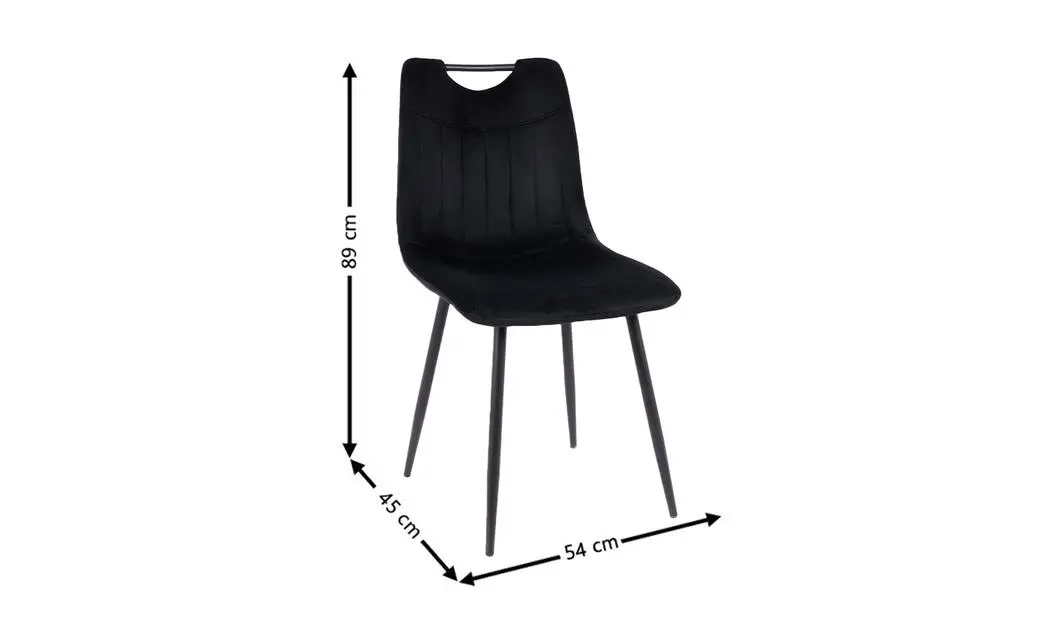 Set 4 Scaune KJC0358 Negru 2