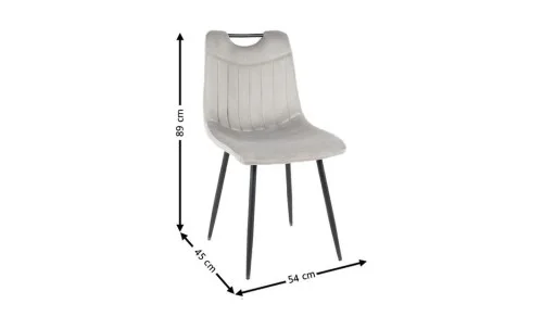 Set 2 Scaune KJC0358 Gri