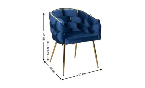 Scaun Living Tapitat KJC15 Albastru