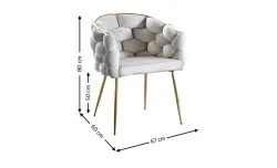 Scaun Living Tapitat KJC15 Bej