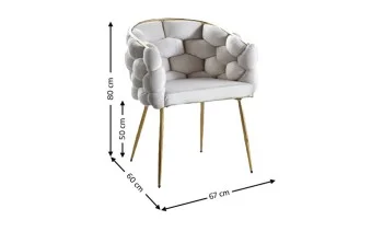 Scaun Living Tapitat KJC15 Bej