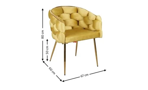 Scaun Living Tapitat KJC15 Mustar