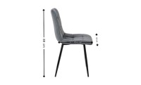 Scaun Living Tapitat KJC37 Gri