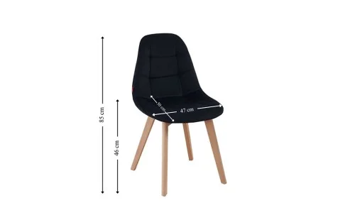 Set Masa Rotunda DT08 Albă cu 4 Scaune KJC5304 Negre
