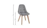 Set Masa Rotunda DT17 Albă cu 3 Scaune KJC5304 Gri 4