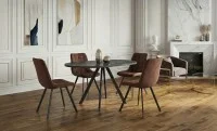 Set Masă Living Extensibilă Set Masă Extensibilă DTW0902MBE Gri cu 4 Scaune J265 Maro