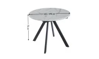 Set Masă Living Extensibilă Set Masă Extensibilă DTW0902MBE Albă cu 2 Scaune J265 Muștar 3
