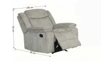 Set Recliner Tip 3+2+1 Lux Cream, Crem 3