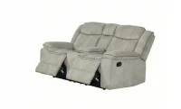 Canapea Recliner Manual cu 2 Locuri si port USB, Gri 3