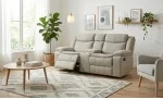 Canapea Recliner Manual cu 2 Locuri si port USB, Gri