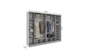Dulap Personalizat Usi Glisante, 280 x 220 x 45