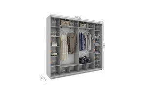 Dulap Personalizat Usi Glisante, 280 x 240 x 45