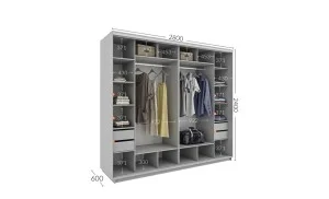 Dulap Personalizat Usi Glisante, 280 x 240 x 60