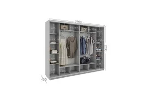 Dulap Personalizat Usi Glisante, 290 x 220 x 45