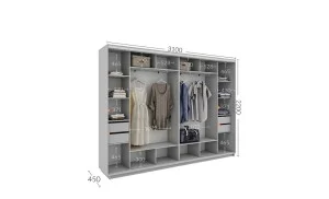 Dulap Personalizat Usi Glisante, 310 x 220 x 45