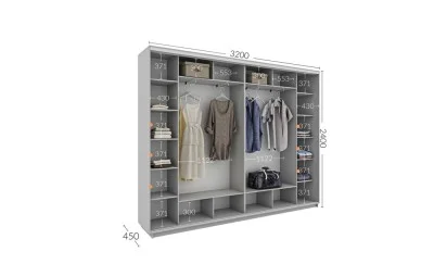 Dulap Personalizat Usi Glisante, 320 x 240 x 45