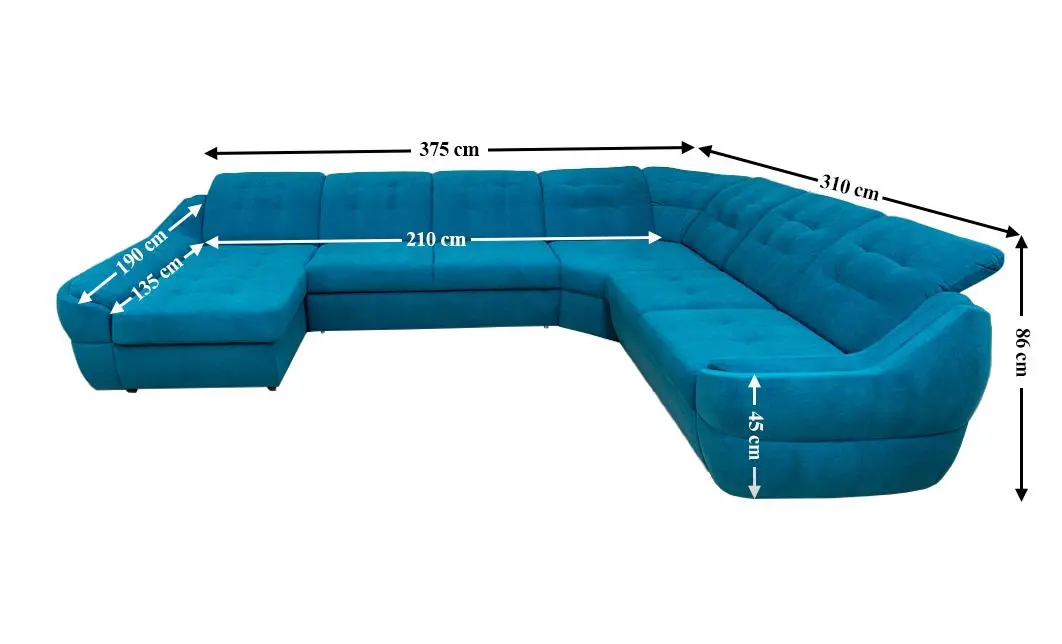 Colțar Extensibil Space XXL Turcoaz - Vega 25 Stânga 2