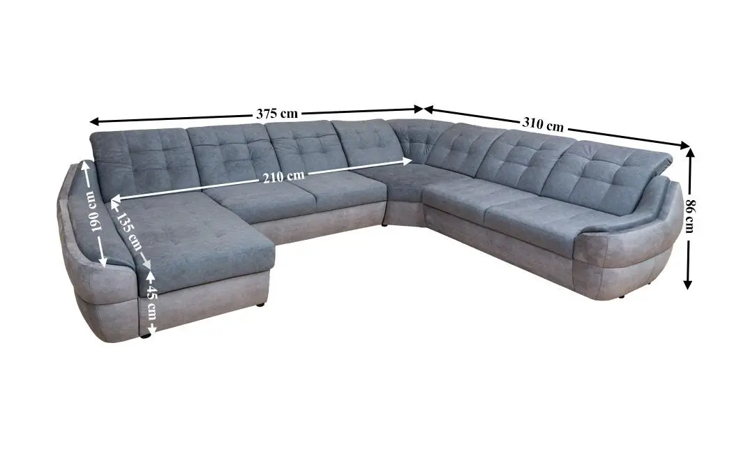 Colțar Extensibil Space XXL Gri - Vega 33/Vega 10 Stânga 2