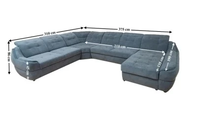 Colțar Extensibil Space XXL Gri - Vega 35 Dreapta