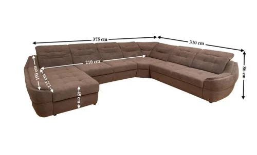 Colțar Extensibil Space XXL Maro - Vega 36 Stânga