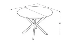 Masa Living Extensibila Dobok 110 cm Gri