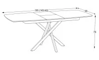Masa Living Extensibila Filis 145 cm Gri