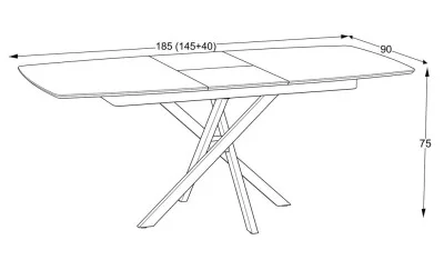 Masa Living Extensibila Filis 145 cm Gri