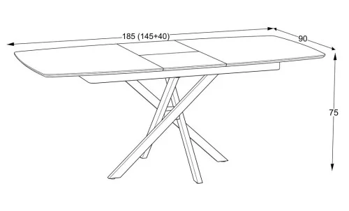 Masa Living Extensibila Filis 145 cm Gri