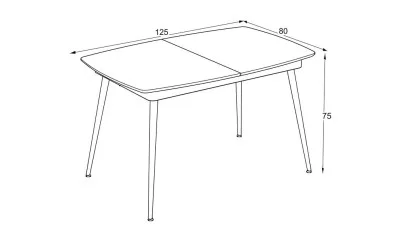 Masa Living Extensibila Yense 125 cm Gri Lagun