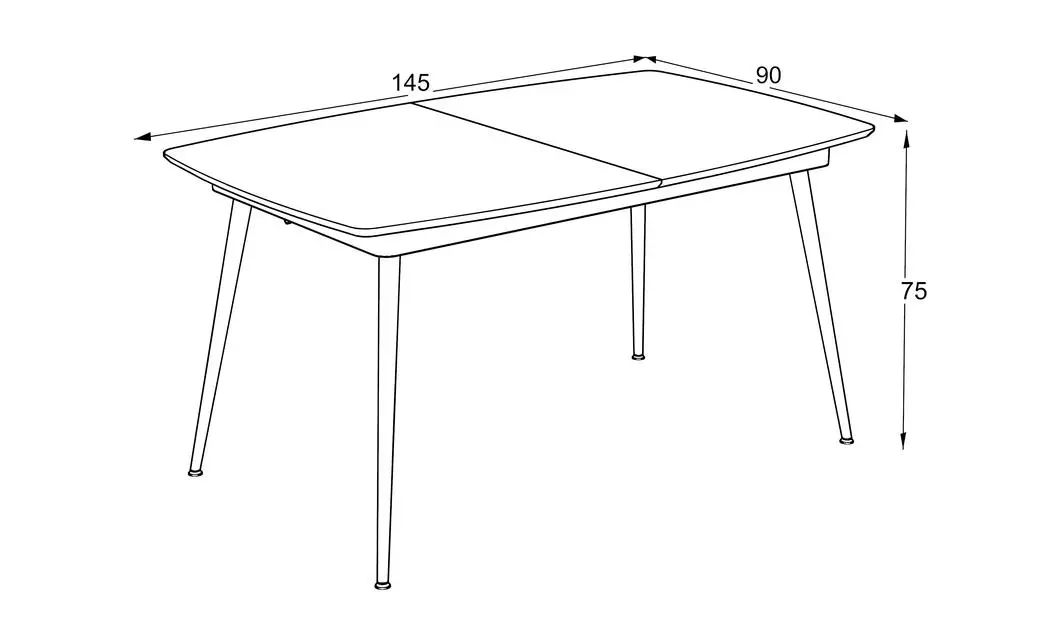 Masa Living Extensibila Yense 145 cm Alb 1