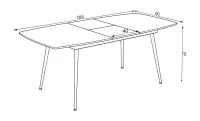 Masa Living Extensibila Yense 145 cm Alb 2
