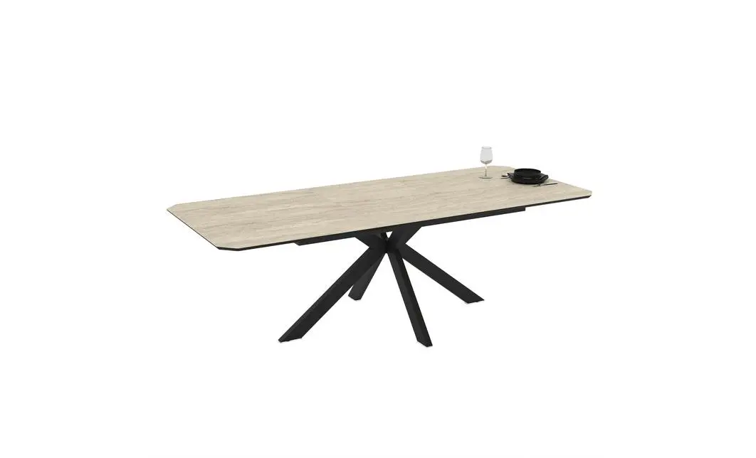 Masa Living Extensibila Opera Travertyn  Crem 5