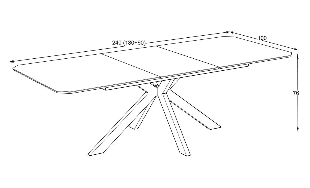 Masa Living Extensibila Opera Travertyn  Crem 1