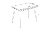 Masa Living Extensibila Lilis 120 cm Retro Stone 1