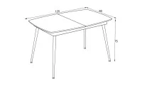 Masa Living Extensibila  Yense 125 cm Alb